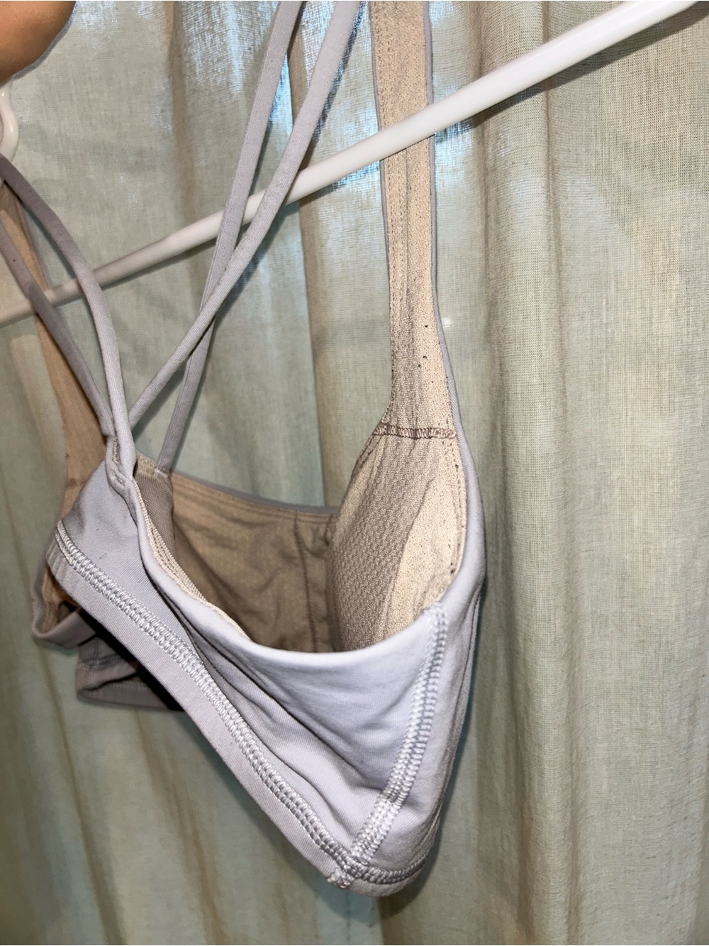 lululemon athletica Strappy Sports Bra - Light Gray Lavender size 6 - Picture 5 of 7